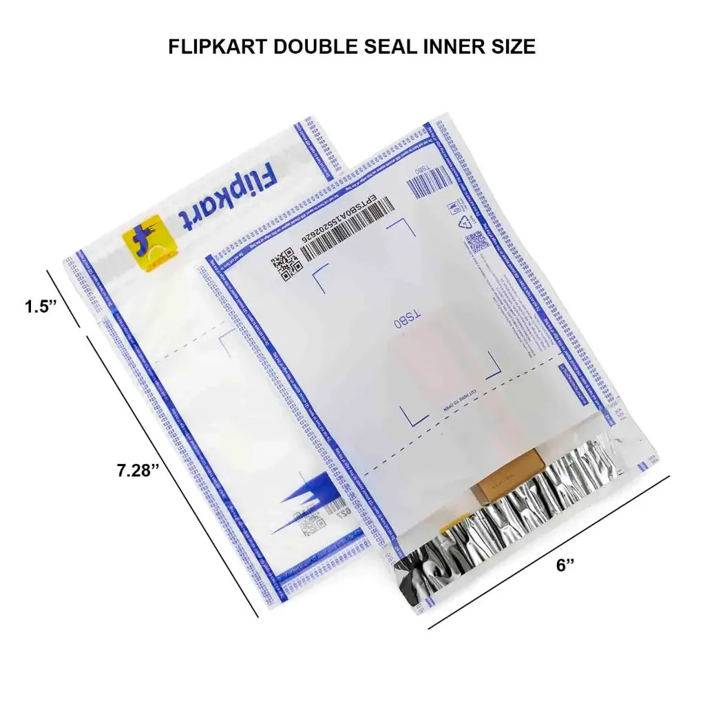 Flipkart Transparent Barcode Packaging Non Pod (TSB0)-6.3X7.6